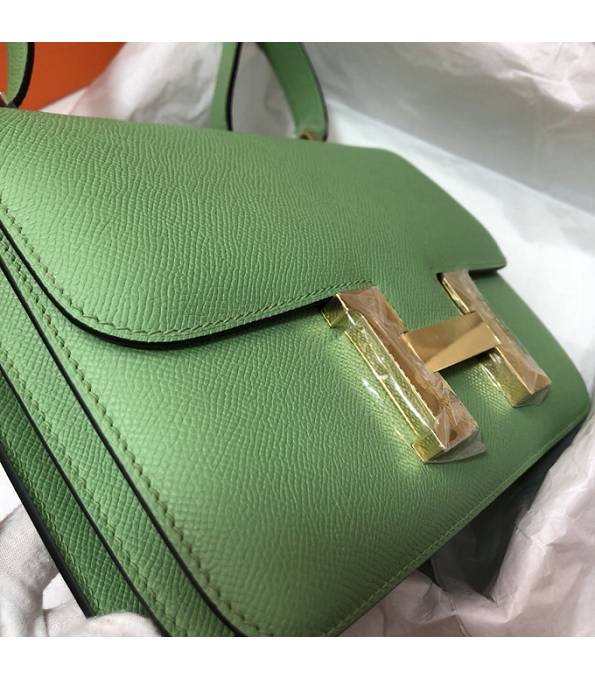 Hermes Constance 18cm Mini Bag Apple Green Original Palm Veins Leather Golden Metal