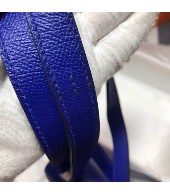 Hermes Constance 18cm Mini Bag Electric Blue Original Palm Veins Leather Silver Metal