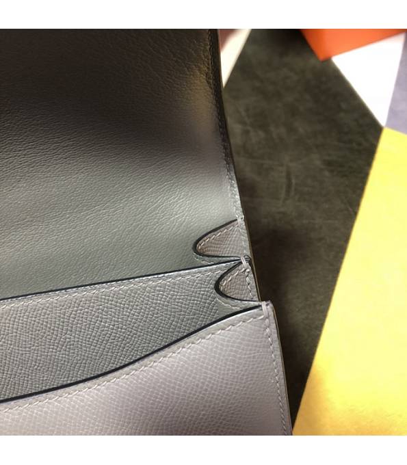 Hermes Constance 18cm Mini Bag Etain Grey Original Palm Veins Leather Golden Metal