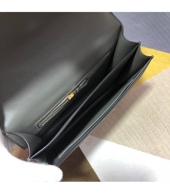 Hermes Constance 18cm Mini Bag Etain Grey Original Palm Veins Leather Golden Metal