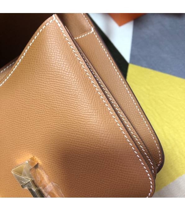 Hermes Constance 18cm Mini Bag Brown Original Palm Veins Leather Golden Metal