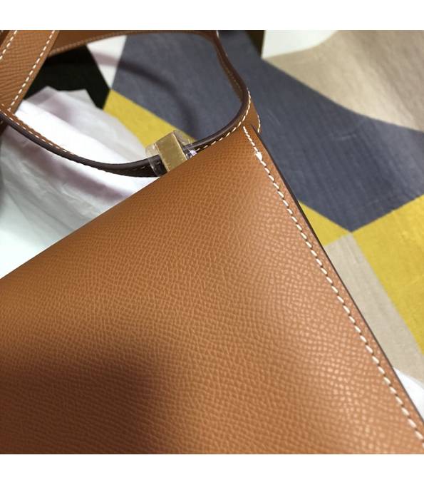 Hermes Constance 18cm Mini Bag Brown Original Palm Veins Leather Golden Metal