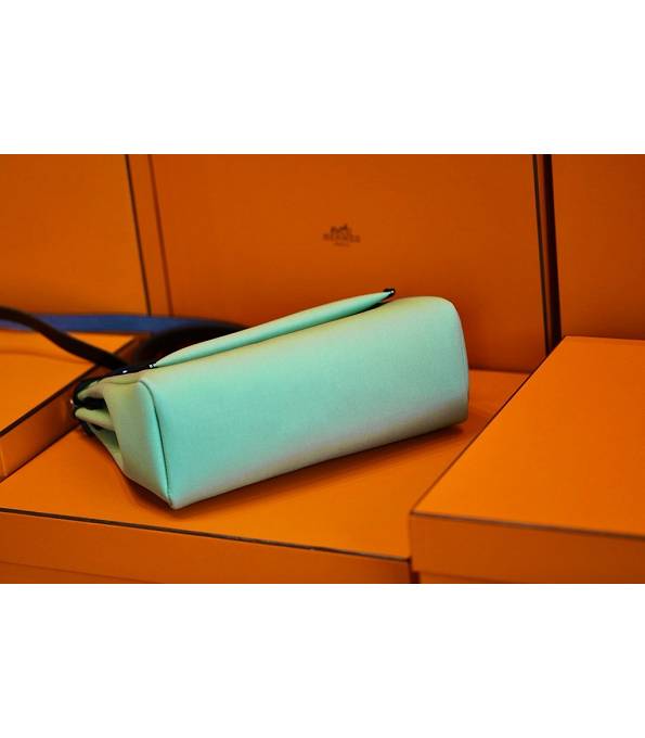 Hermes Herbag Apple Green Canvas With Black Original Leather 31 Zip Tote Handbag