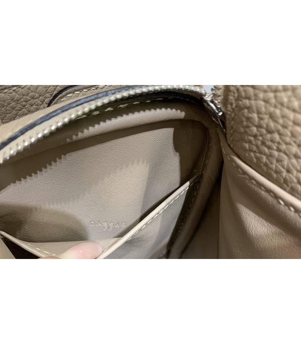 Hermes Mini Lindy 18cm Bag Apricot Original Togo Calfskin Leather Silver Metal