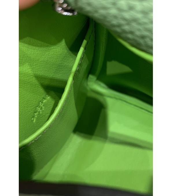 Hermes Mini Lindy 18cm Bag Apple Green Original Togo Calfskin Leather Silver Metal