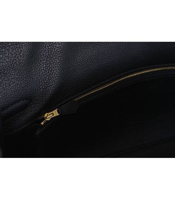 Hermes Kelly 42cm Bag Black Original Swift Leather Golden Metal