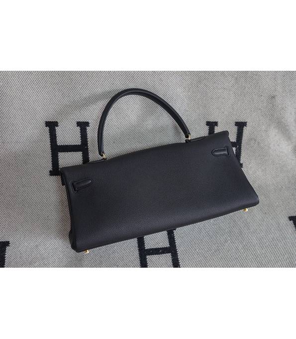 Hermes Kelly 42cm Bag Black Original Swift Leather Golden Metal