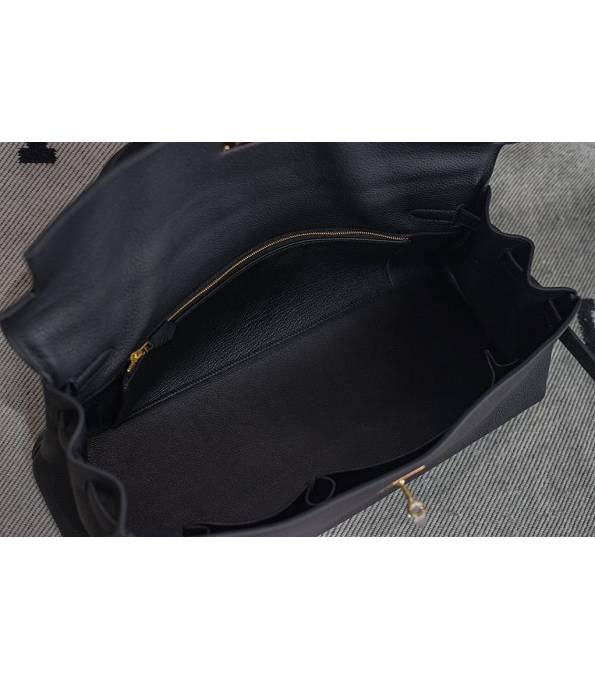 Hermes Kelly 42cm Bag Black Original Swift Leather Golden Metal