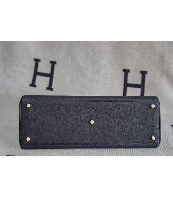 Hermes Kelly 42cm Bag Black Original Swift Leather Golden Metal