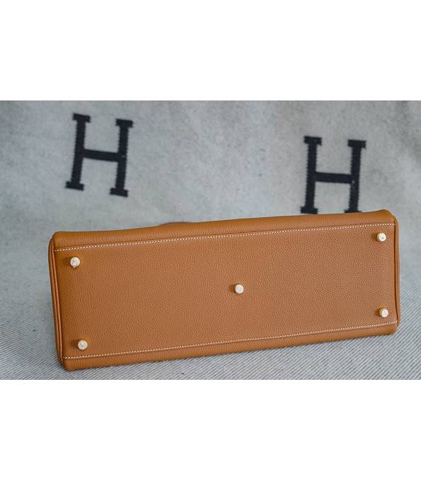 Hermes Kelly 42cm Bag Brown Original Swift Leather Golden Metal