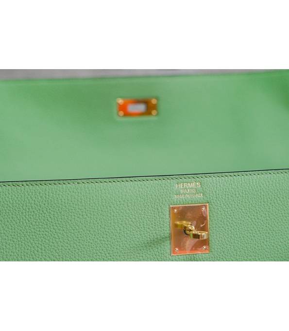 Hermes Kelly 42cm Bag Apple Green Original Swift Leather Golden Metal