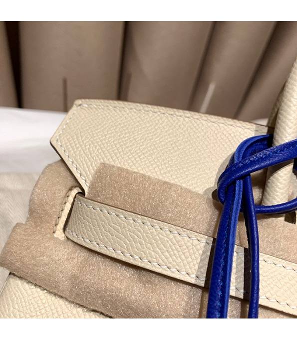 Hermes Birkin 25cm Bag White Original Epsom Leather Golden Metal