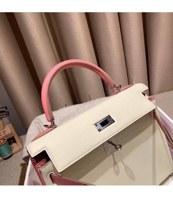 Hermes Birkin 25cm Bag White Original Swift Leather Silver Metal