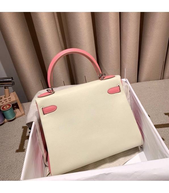 Hermes Birkin 25cm Bag White Original Swift Leather Silver Metal