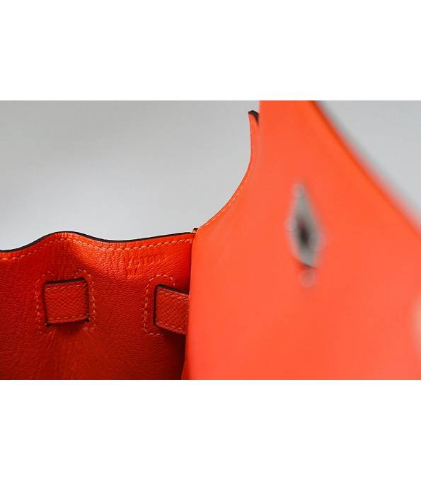 Hermes Kelly 28cm Bag Letter M Orange Original Epsom Leather Silver Metal