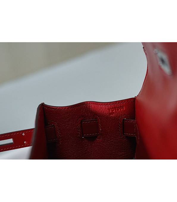 Hermes Kelly 28cm Bag Letter E Wine Red Original Box Leather Silver Metal