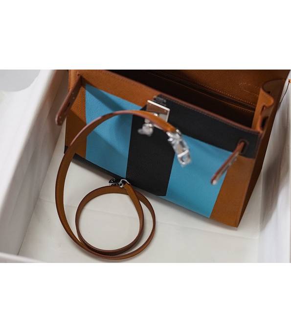 Hermes Kelly 28cm Bag Letter J Brown Original Epsom Leather Silver Metal
