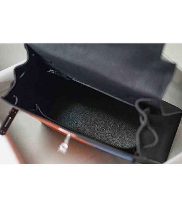Hermes Kelly 28cm Bag Letter R Black Original Togo Leather Silver Metal