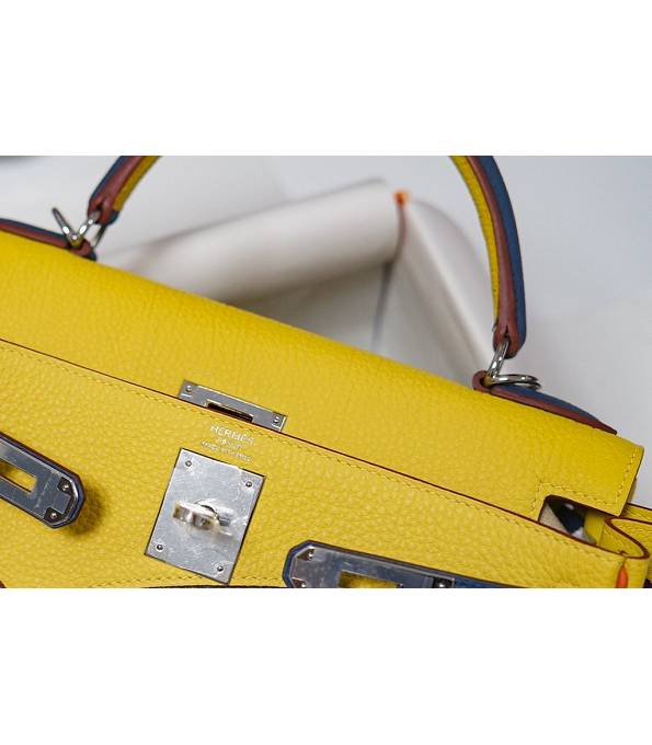 Hermes Kelly 28cm Bag Panda Colors Original Togo Leather Silver Metal