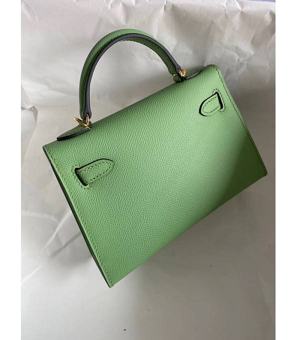 Hermes Kelly 19cm Bag Apple Green Original Epsom Leather Golden Metal
