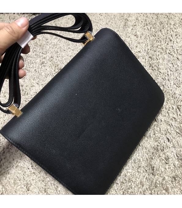 Hermes Constance 24cm Bag Black Original Epsom Leather Golden Metal