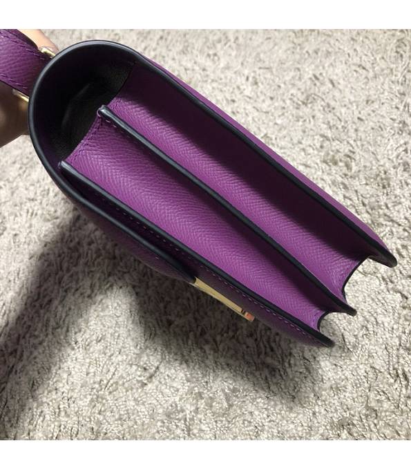 Hermes Constance 24cm Bag Purple Original Epsom Leather Golden Metal