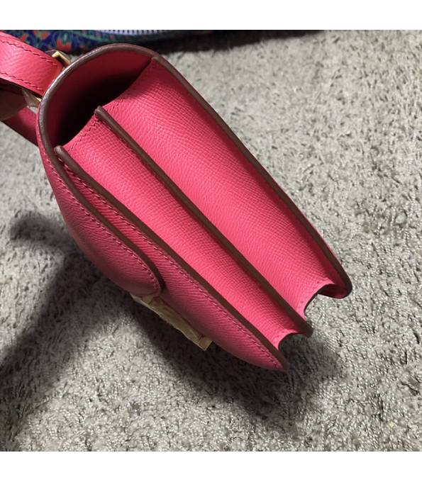 Hermes Constance 24cm Bag Rose Red Original Epsom Leather Golden Metal