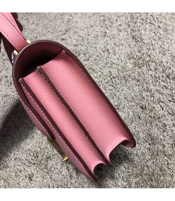 Hermes Constance 24cm Bag Pink Original Epsom Leather Golden Metal