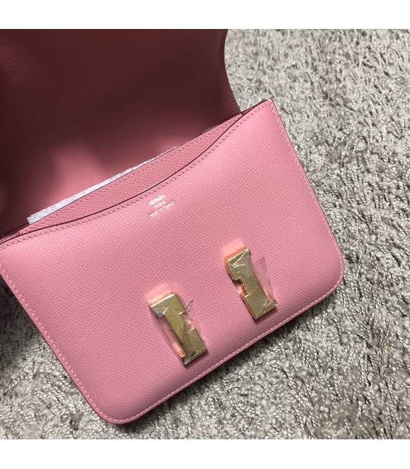 Hermes Constance 24cm Bag Pink Original Epsom Leather Golden Metal