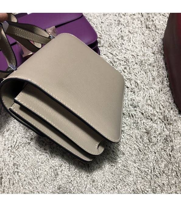 Hermes Constance 24cm Bag Apricot Original Epsom Leather Silver Metal