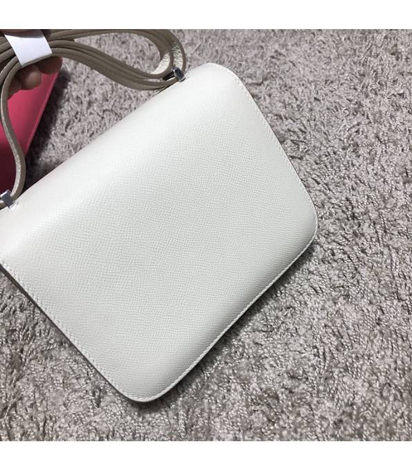 Hermes Constance 24cm Bag White Original Epsom Leather Silver Metal