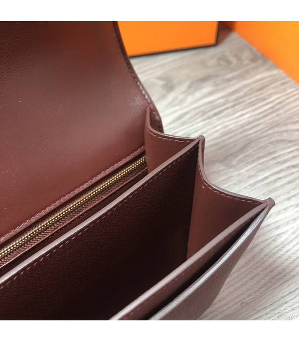 Hermes 2002 20cm Bbag Wine Red Original Calfskin Leather Golden Metal