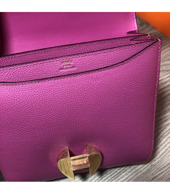 Hermes 2002 20cm Bbag Fuchsia Original Calfskin Leather Golden Metal