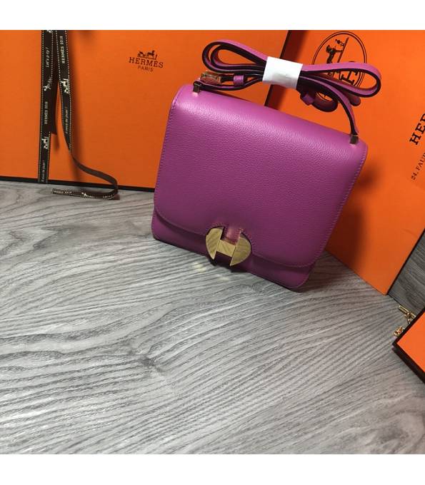 Hermes 2002 20cm Bbag Fuchsia Original Calfskin Leather Golden Metal