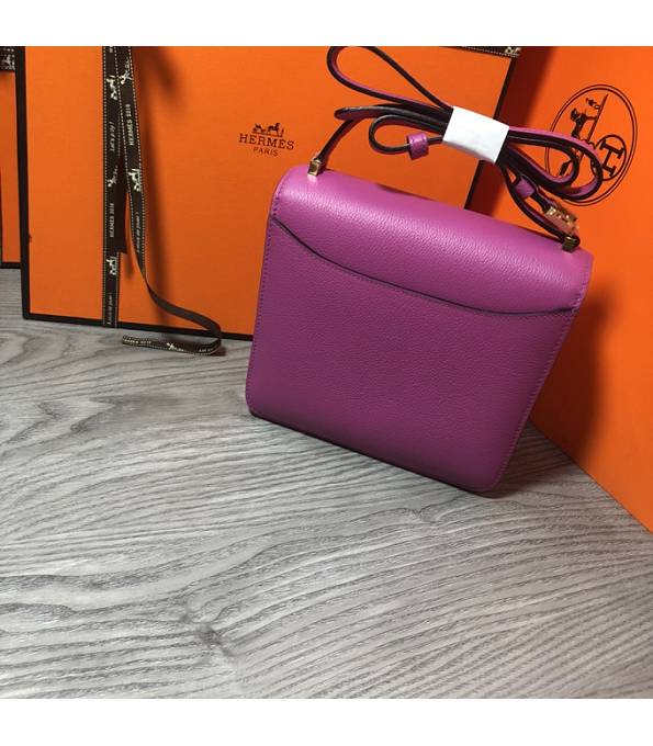 Hermes 2002 20cm Bbag Fuchsia Original Calfskin Leather Golden Metal
