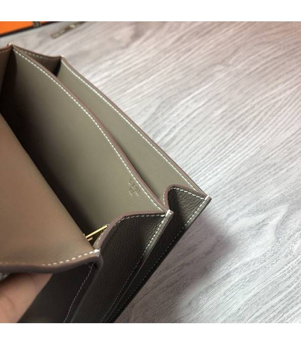 Hermes 2002 20cm Bbag Elephant Grey Original Calfskin Leather Golden Metal