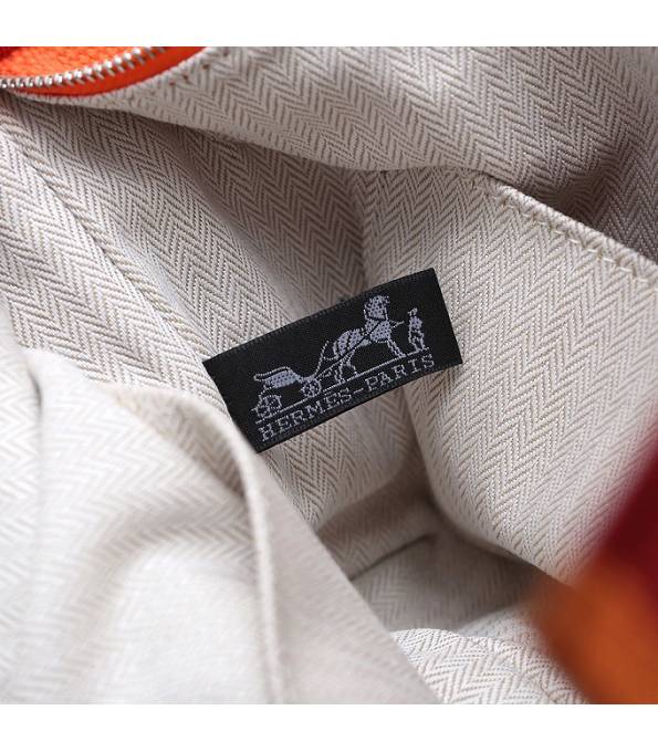 Hermes Trousse Bride Orange Original Canvas 21cm Handle Bag