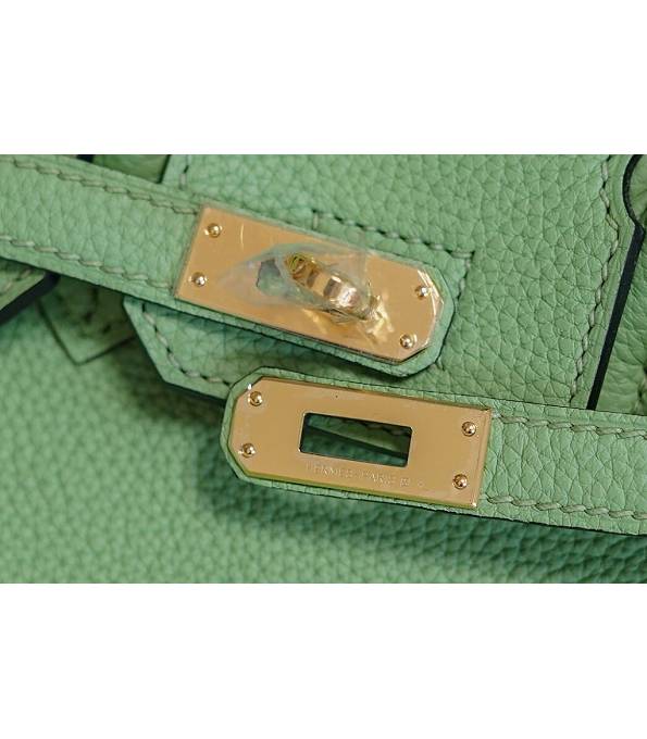 Hermes Birkin 25cm Bag Apple Green Original Togo Leather Golden Metal