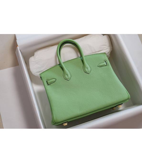 Hermes Birkin 25cm Bag Apple Green Original Togo Leather Golden Metal
