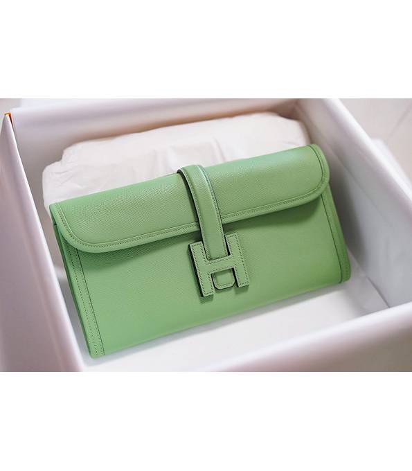 Hermes Jige Elan Apple Green Original Epsom Leather 29 Clutch