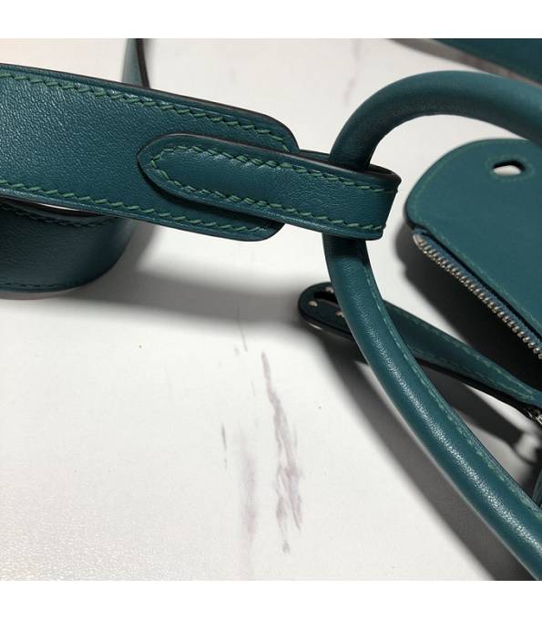 Hermes Mini Lindy 18cm Bag Peacock Green Original Swift Leather Silver Metal