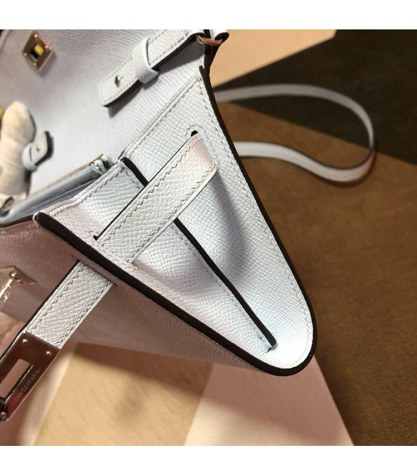 Hermes Kelly Woc Classique White Original Epsom Leather Silver Metal To Go Wallet