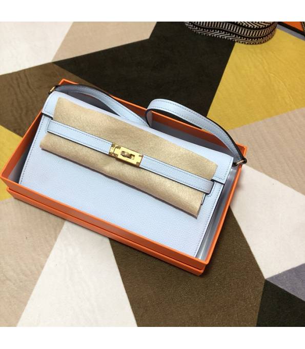 Hermes Kelly Woc Classique White Original Epsom Leather Golden Metal To Go Wallet