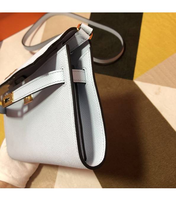 Hermes Kelly Woc Classique White Original Epsom Leather Golden Metal To Go Wallet