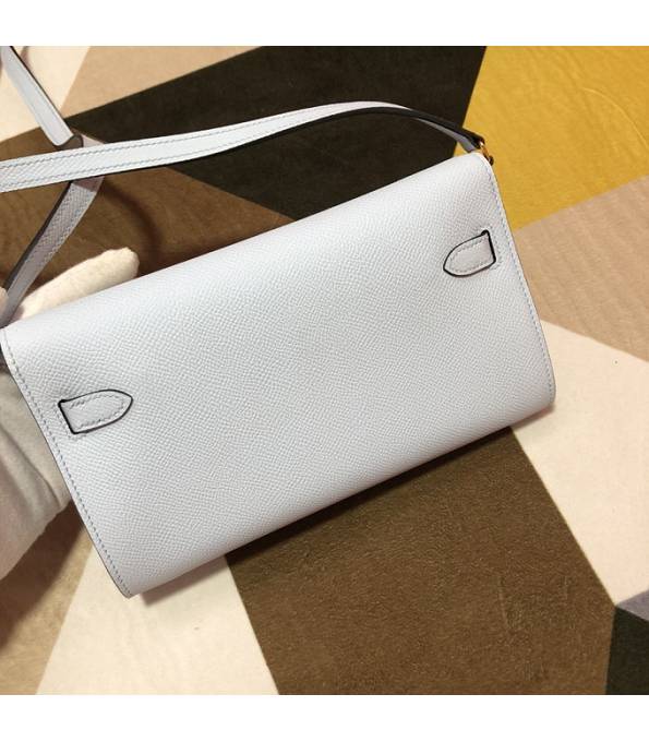 Hermes Kelly Woc Classique White Original Epsom Leather Golden Metal To Go Wallet