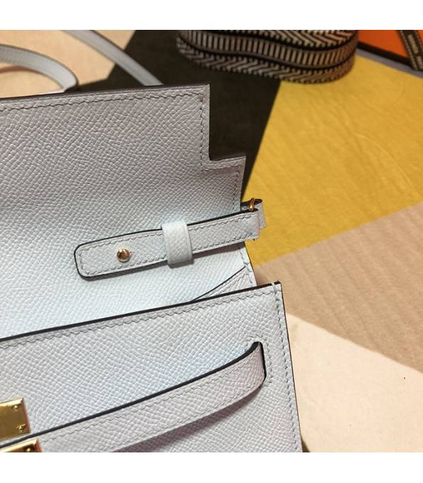Hermes Kelly Woc Classique White Original Epsom Leather Golden Metal To Go Wallet