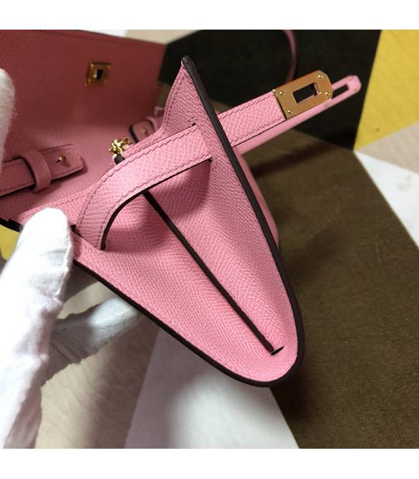 Hermes Kelly Woc Classique Cherry Pink Original Epsom Leather Golden Metal To Go Wallet
