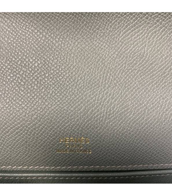 Hermes Kelly Pochette 22cm Bag Almond Green Original Epsom Palm Leather Golden Metal