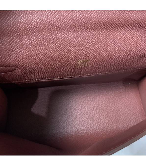 Hermes Kelly Pochette 22cm Bag Jujube Original Epsom Palm Leather Golden Metal