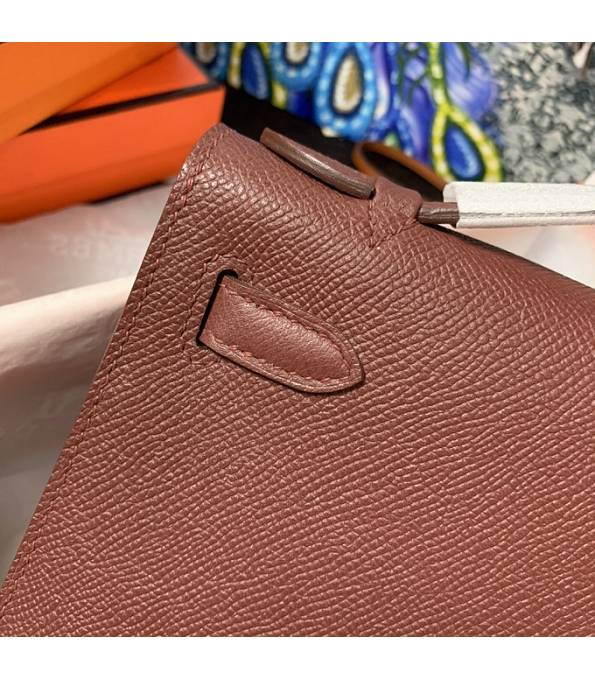 Hermes Kelly Pochette 22cm Bag Jujube Original Epsom Palm Leather Golden Metal